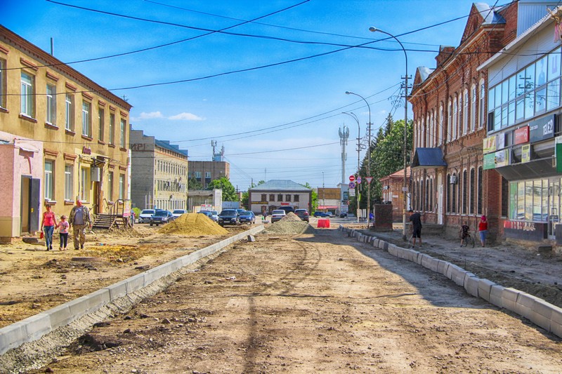 На улице Ленина продолжается реализация проекта «Нити времён».